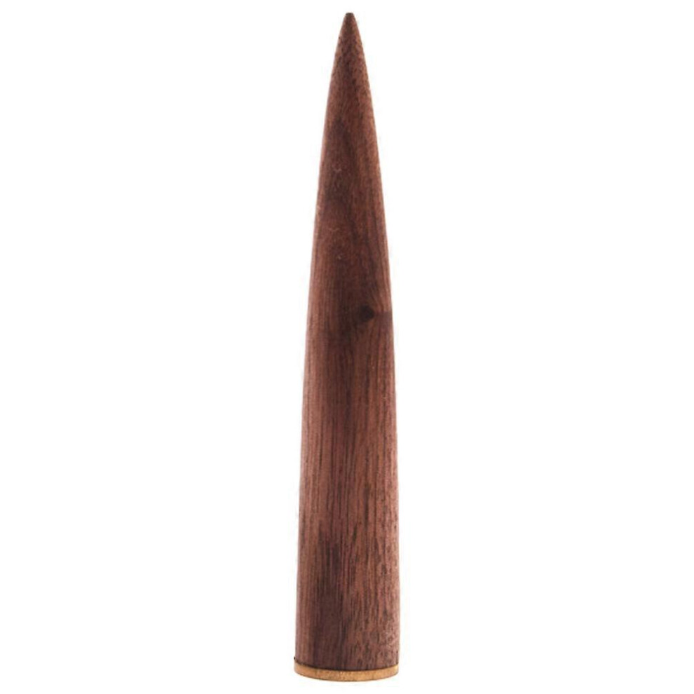 Kricely (As Show, One Size) Cone Shaped Wooden Rings Display Stand Wood Brass Rings Holder Decorative Rings Holder