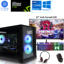 Gaming PC 27'' Curved Bundle i7 13700KF 32GB DDR4 RTX 3050 1TB M.2 W11