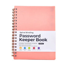(Pink) A6 Coil Password Keeper Book