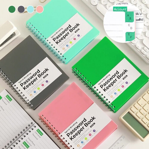 (Green) A6 Coil Password Keeper Book 2
