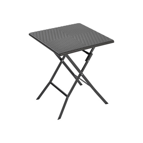 Square Folding Outdoor Rattan Bistro Dining Table 2