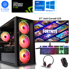 Gaming PC 27'' Curved Bundle i7 13700KF 32GB DDR4 RTX 3050 1TB M.2 W11