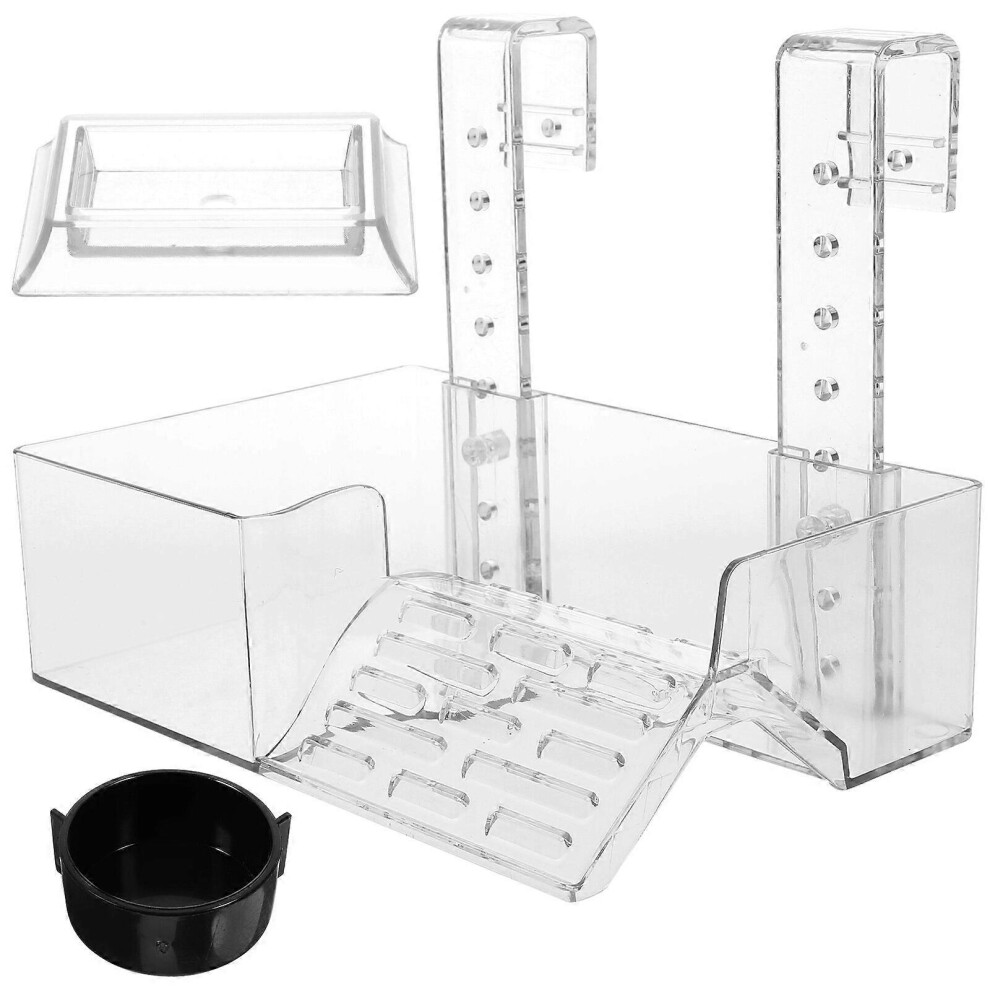 Kricely (As Show, One Size) Hanging Turtle Acrylic Basking Platform Aquatic Turtles Hanging Platform Basking Platform