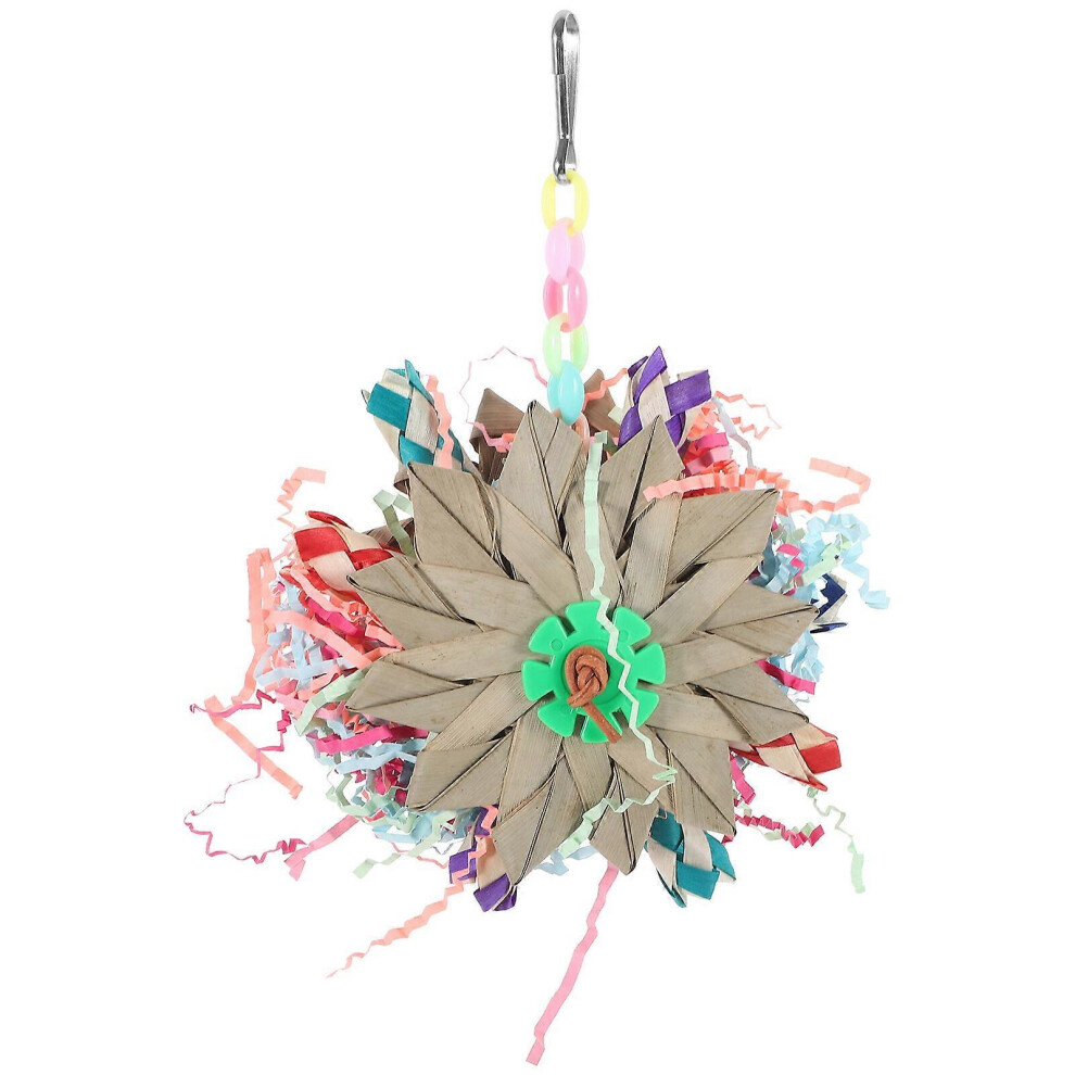 Kricely (As Show, One Size) Parrot Chewing Toy Hanging Bird Beak Grinding Plaything Cage Parakeet Biting Toy