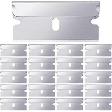 20 Pcs Single Edge Cutter Blade Industrial Razor Blades for Scraper, Safety Straight Edge Razors, Box Carton Cutter Replacement Blades, Glass and Pain