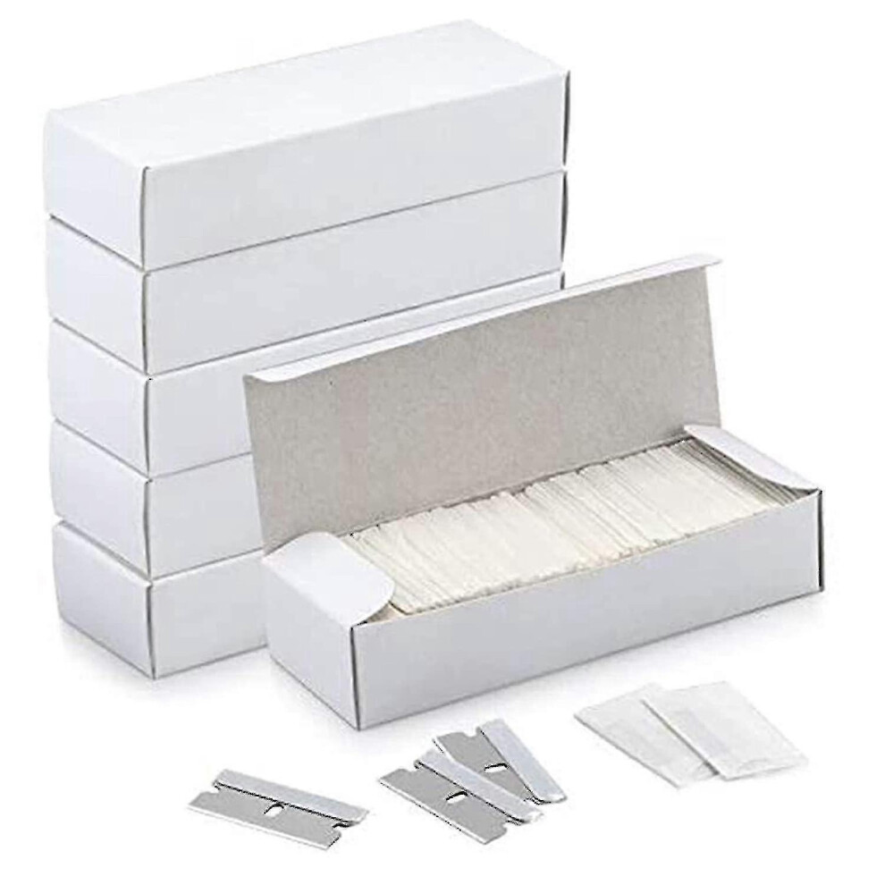 Kexin 600Pcs Single Edge Razor Blades, Industrial Razor Blades, Box Cutter Replacement Blades, Glass Scraper Razor Blades