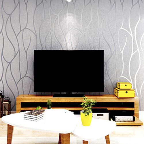 3D Stripe Non Woven Wallpaper Roll 950cm