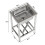 Commercial Square Kitchen Sink with Single Bowl Basin Grid Shelf 7