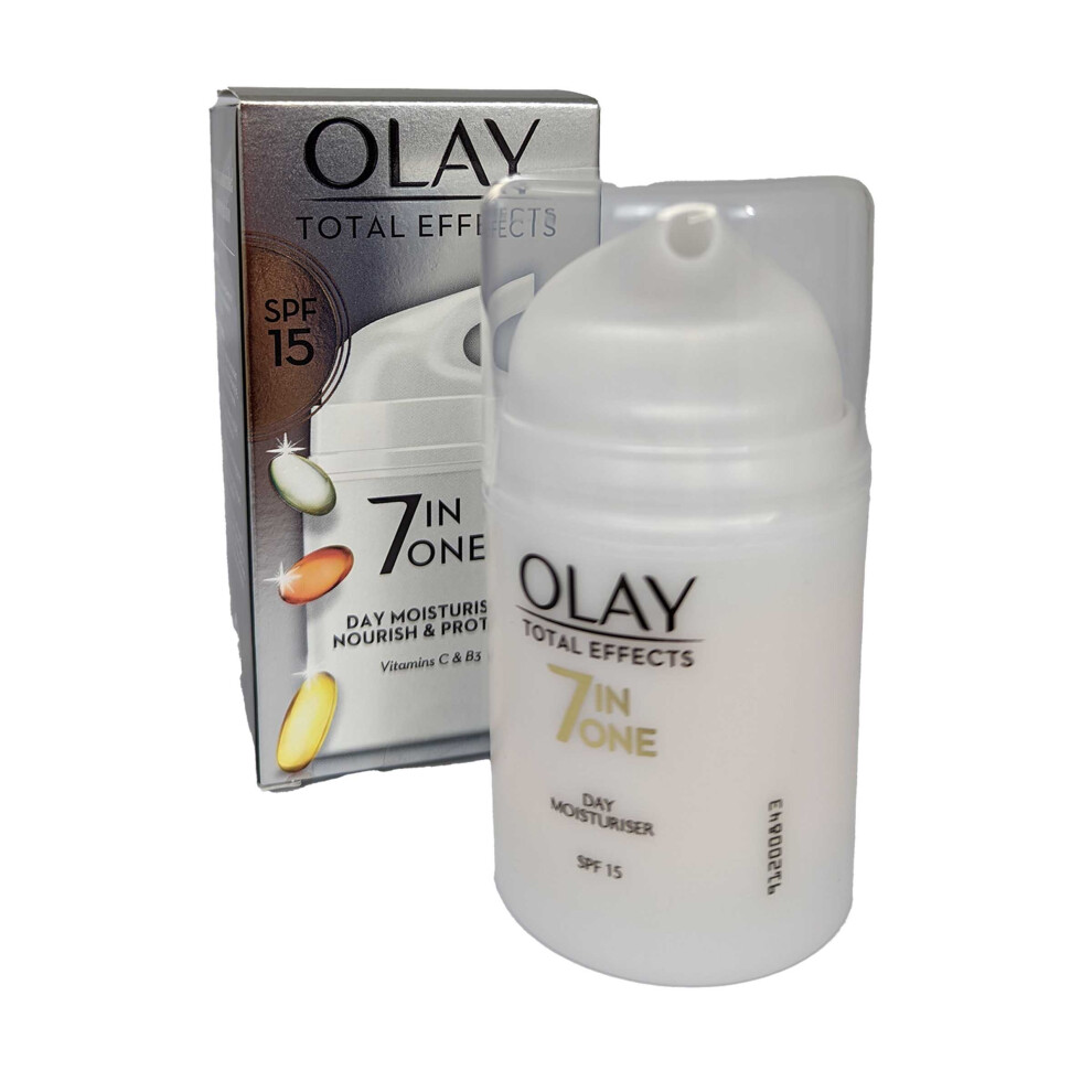 Olay Cream Total Effects Day Moisturiser 7-In-1 Anti-Ageing Spf15 Hydrating 50Ml