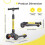 3 Wheel Kids Scooter, Foldable Toddler Scooter 4