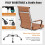 (Brown) UEV Ergonomic Office Chair, PU Leather 5