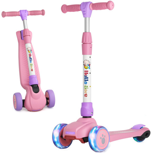 3 Wheel Kids Scooter, Foldable Toddler Scooter