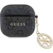 Guess 4G Script PC/PU Charm Case For AirPods 4 Black - GUA4P4E4CDK