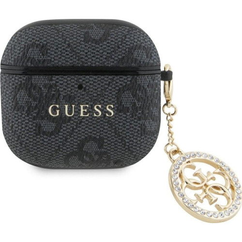 Guess Guess 4G Script PC/PU Charm Case For AirPods 4 Black - GUA4P4E4CDK
