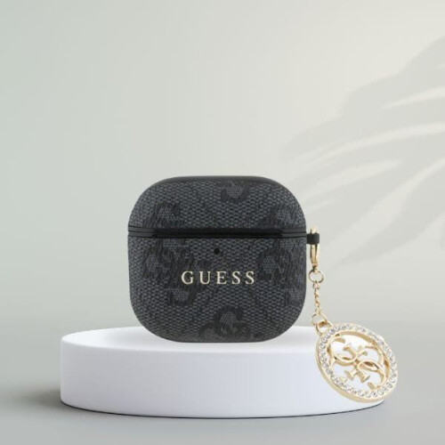 Guess Guess 4G Script PC/PU Charm Case For AirPods 4 Black - GUA4P4E4CDK 2