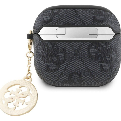 Guess Guess 4G Script PC/PU Charm Case For AirPods 4 Black - GUA4P4E4CDK 1