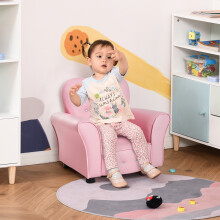 HOMCOM Kids Sofa Toddler Armchair Children Chair Princess-Themed Nursery