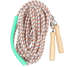 (1000X2.8cm, One size) 1Pc 10m Wooden Handle Jumping Rope Sports Fitness Skipping Rope Exercise Skipping Rope Portable Game Skip Rope (Random Color)