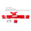 Colorful 3D airplane kite with handle and leash. Good flight gift 4