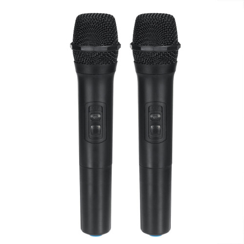 2 Stuks VHF Draadloze Bluetooth Karaoke Microfoon Luidspreker 2 Handheld MIC KTV Speler