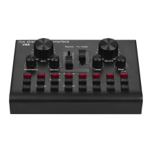 Carte son multifonctionnelle pour diffusion en direct, Interface Audio USB, mélangeur, dispositif vocal