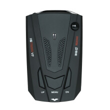 Car radar detector, 360 degree 16 band LED display, anti-police speed voice warning