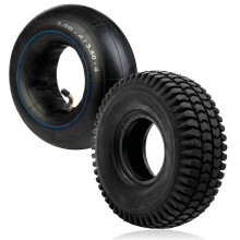 SPARES2GO Tyre 3.00-4 Pneumatic Mobility Scooter 300x4 3.00x4 260x85 4" Rim + inner tube