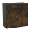 URBN Living (Rustic Brown, With Black Door) 2-Tier Wooden Storage Cupboard 3