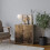 URBN Living (Rustic Brown, With Oak Door) 2-Tier Wooden Storage Cupboard 3