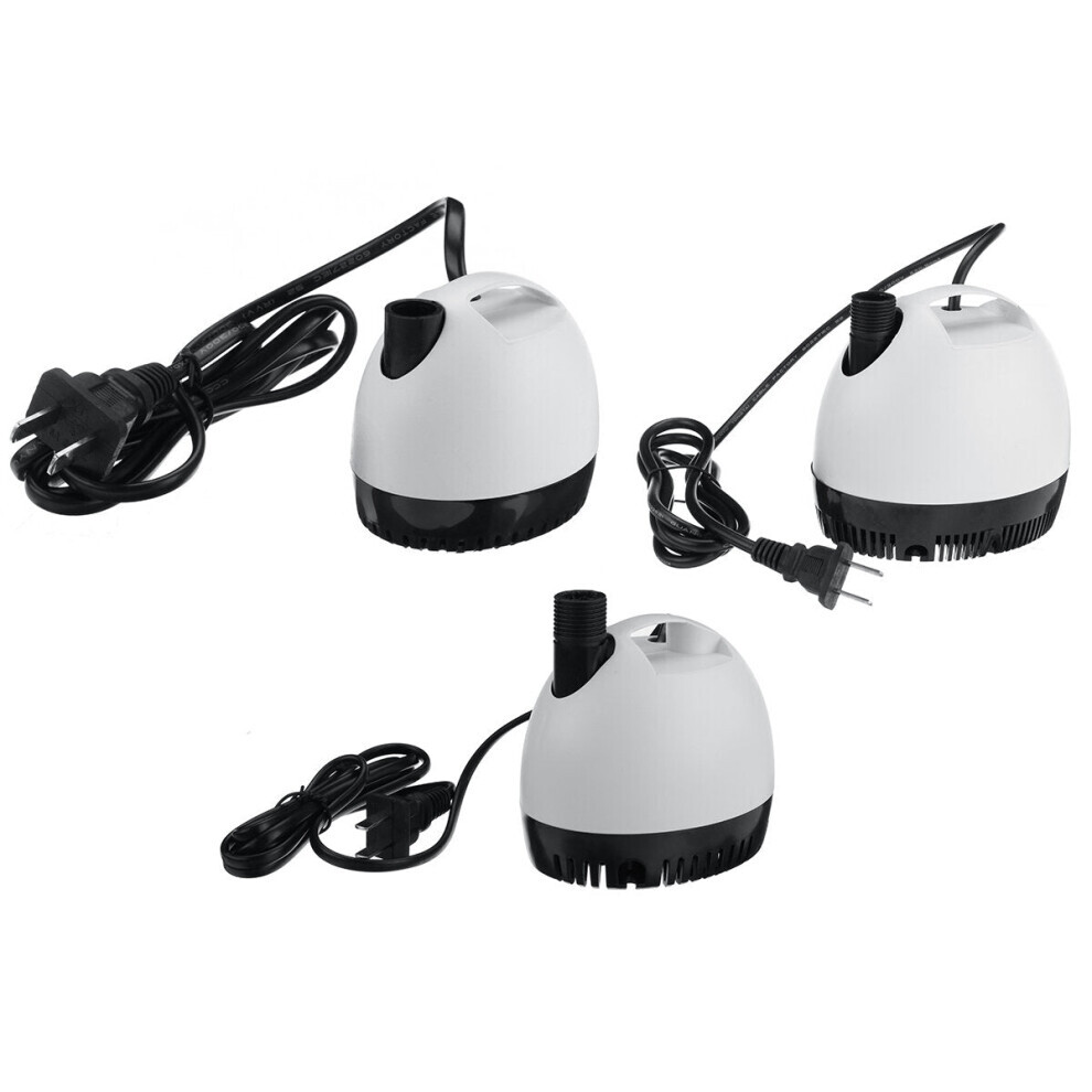 AQQA Waterpomp, dompelpomp, 10.000 l/u, ultrastille aquariumpomp voor aquarium, vijver, fontein, tuin, zwembad, 6,5 m hoge lift bronpomp met 6 sproeiers, kabel 3,87 m