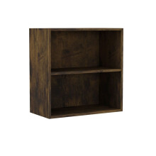 (Rustic Brown, Without Door) 2-Tier Wooden Storage Cupboard