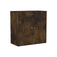 (Rustic Brown, Rustic Brown Door) 2-Tier Wooden Storage Cupboard