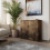 URBN Living (Rustic Brown, Rustic Brown Door) 2-Tier Wooden Storage Cupboard 3