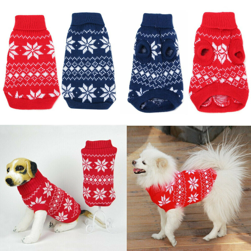 (Rouge, XXL) Pull pour animaux de compagnie Vêtements pour chiens Chat Décoration de Noël chaude