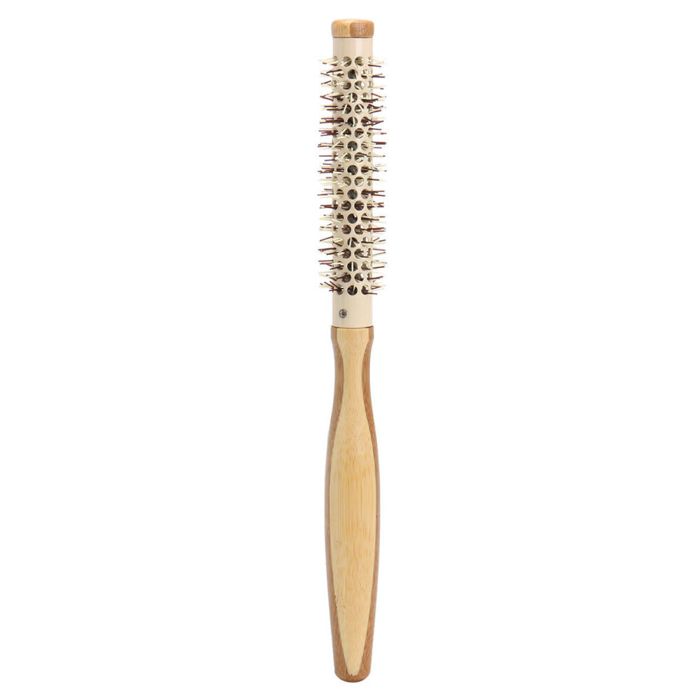 (01 #) 7 Pro brosse ronde cheveux bouclés rouleau brosse en bois naturel brosse à cheveux peigne outils de Salon