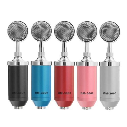 (Silver) Studio Recording Condenser Microphone Metal Shock Mount for ASMR 1