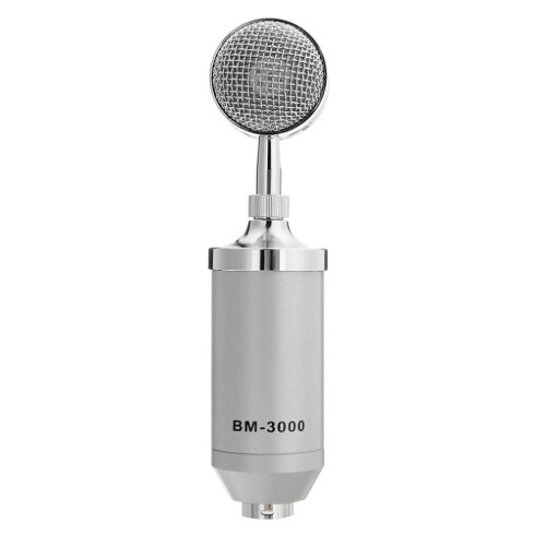 (Silver) Studio Recording Condenser Microphone Metal Shock Mount for ASMR 2
