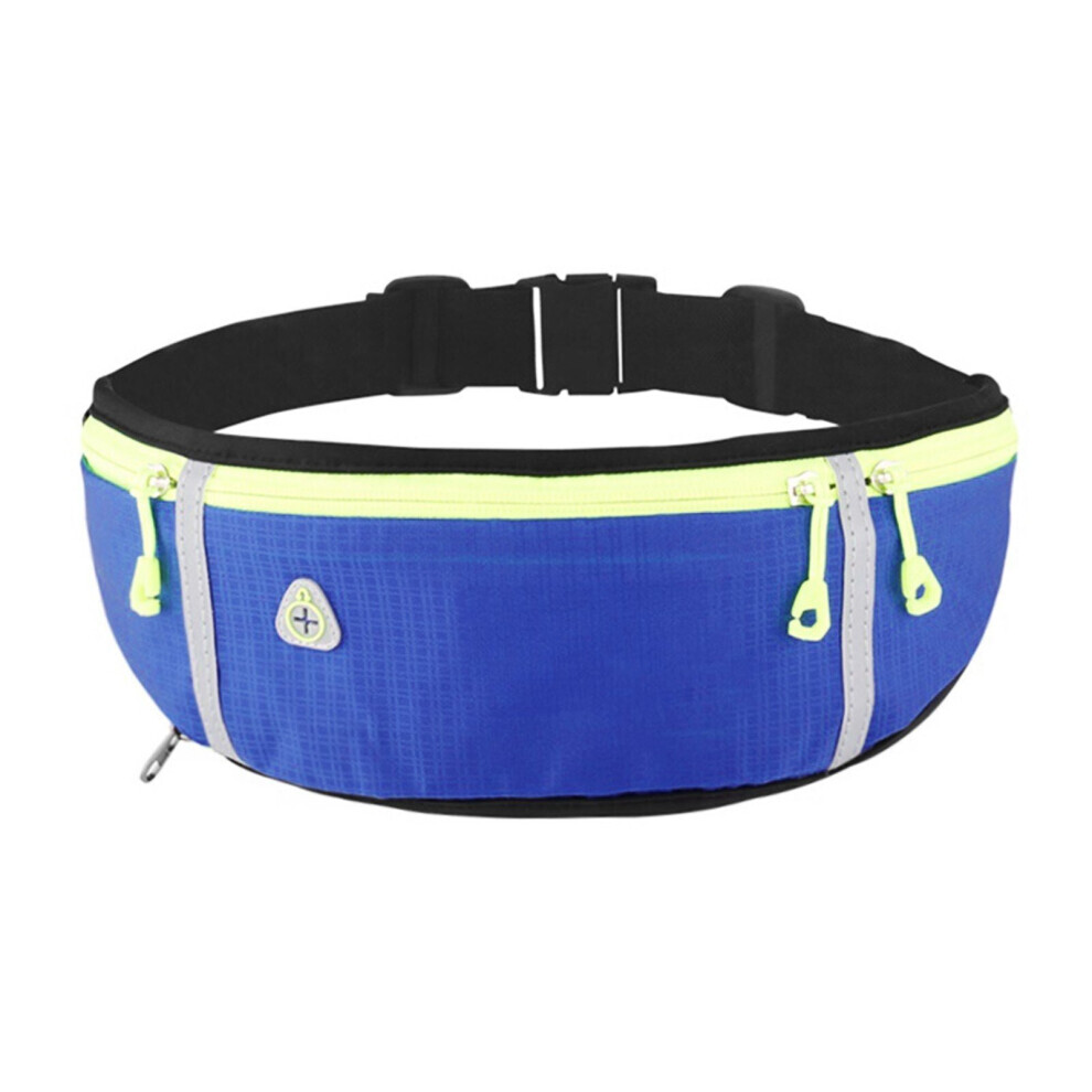 (Bleu) Sac de taille de course hydrofuge avec porte-bouteille d’eau Ceinture réglable ultralégère