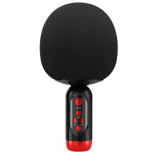 (Musta) Langaton mikrofoni Bluetooth 5.0 Professional Handheld Long Endurance Support TF Card TWS Duet Home Karaoke