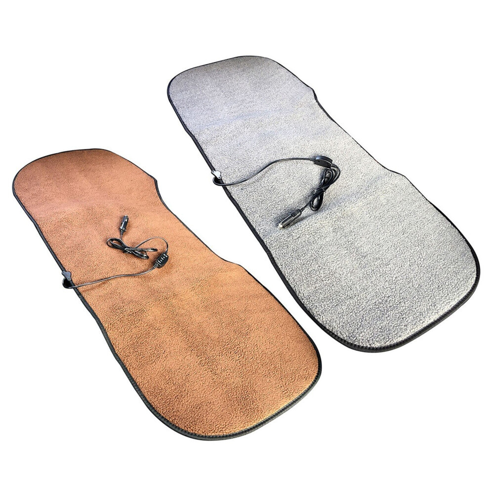 (Marron 12 V) coussin de siège chauffant de voiture 12 V arrière hiver couverture plus chaude chaise coussin chauffant