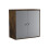 URBN Living (Rustic Brown, Grey Door) 2-Tier Wooden Storage Cupboard 3