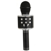 (Musta) Langaton Bluetooth Karaoke KTV Audio Live Mikrofoni Kaiutin Stereo Laulusoitin