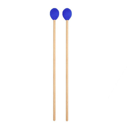 (Yellow) yarn head medium hard with maple handle, medium keyboard marimba mallets 2