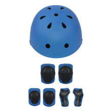 (Blue) 7Pcs/Set Children Sports Protective Gear Set Kids Cycling Scooter Skateboard Helmet + Knee Elbow Pads +