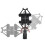 (Golden) Univerdal Condenser Microphone Mic Shock Mount Holder Bracket Plastic 5