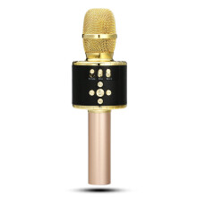 (Kultainen) Langaton Bluetooth-karaokemikrofonikaiutin, kannettava langaton KTV MIC stereomusiikkisoitin