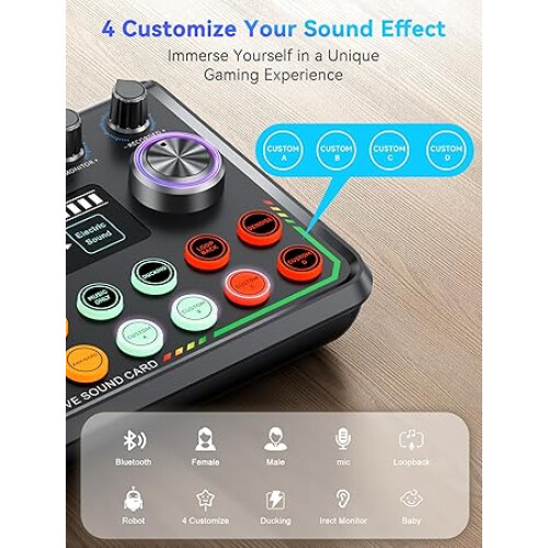 Podcast Equipment Bundle Audio Interface with Studio Condenser Microphone for Smartphone & PC Plug 1