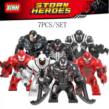7PCS Avengers Anti-Mecha-Superhelden Hulkbuster Iron Patriot Modellfigurenblöcke Passend für Lego (große Figuren)