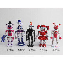 (Withered Version) FNAF Five Nights At Freddy's Mini-Actionfiguren Spielzeug Modell Funtime Rockstar Glamrock