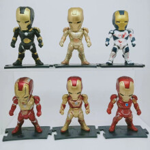 (6 Stück B) Avengers Alliance Puppenspielzeug Iron Man Spider Man Hulk Captain USA zerstört Bataillon Death Attendant